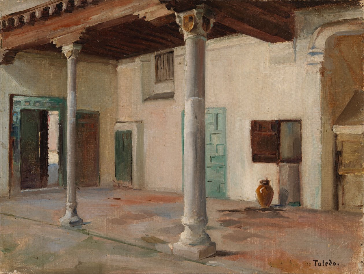 Courtyard in Toledo by Albert Edelfelt