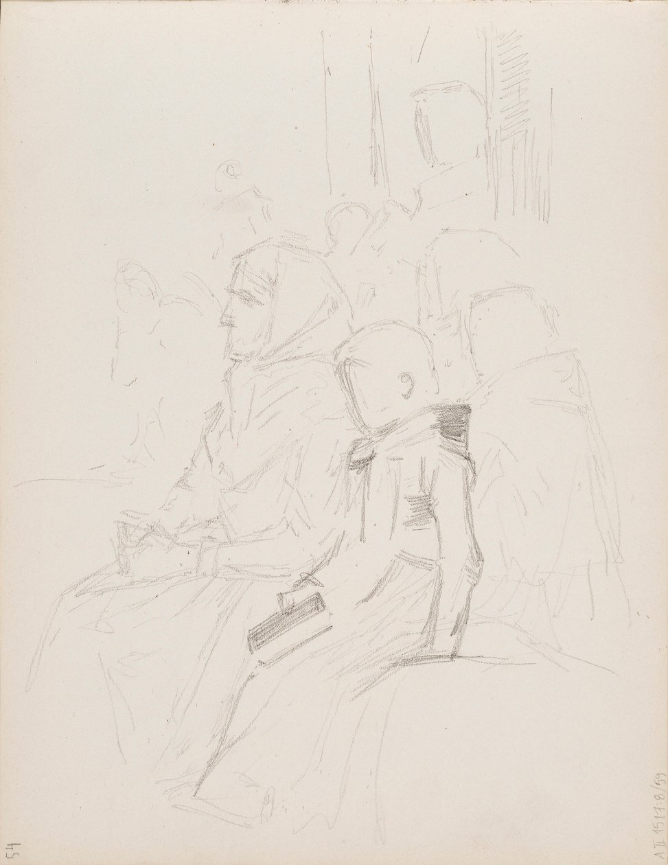 Divine Service in Uusimaa Archipelago, Sketch by Albert Edelfelt