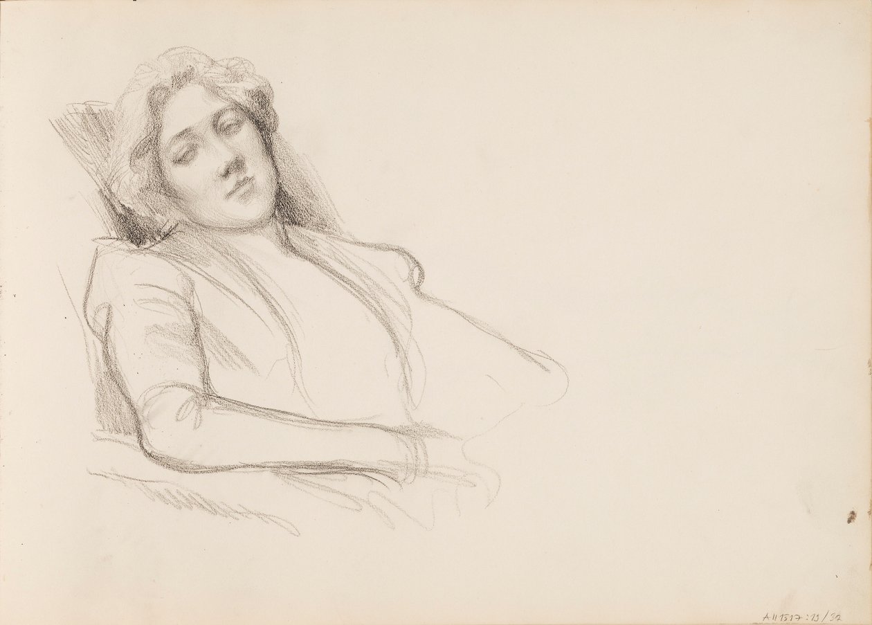 Seated Woman, Half-Length by Albert Edelfelt