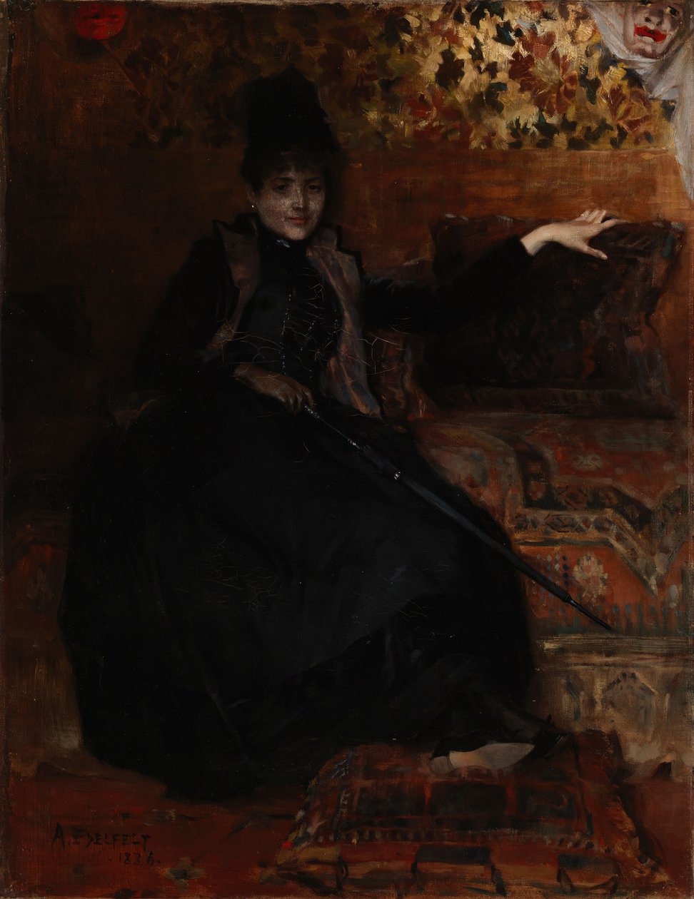 Lady in Black, Thérèse noire by Albert Edelfelt