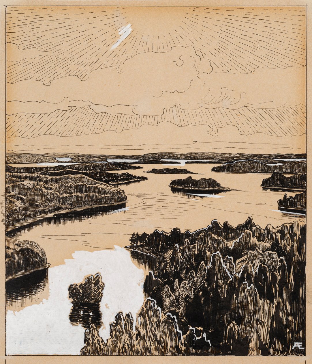 Lake Saimaa from the Poem The Fifth of July by Albert Edelfelt