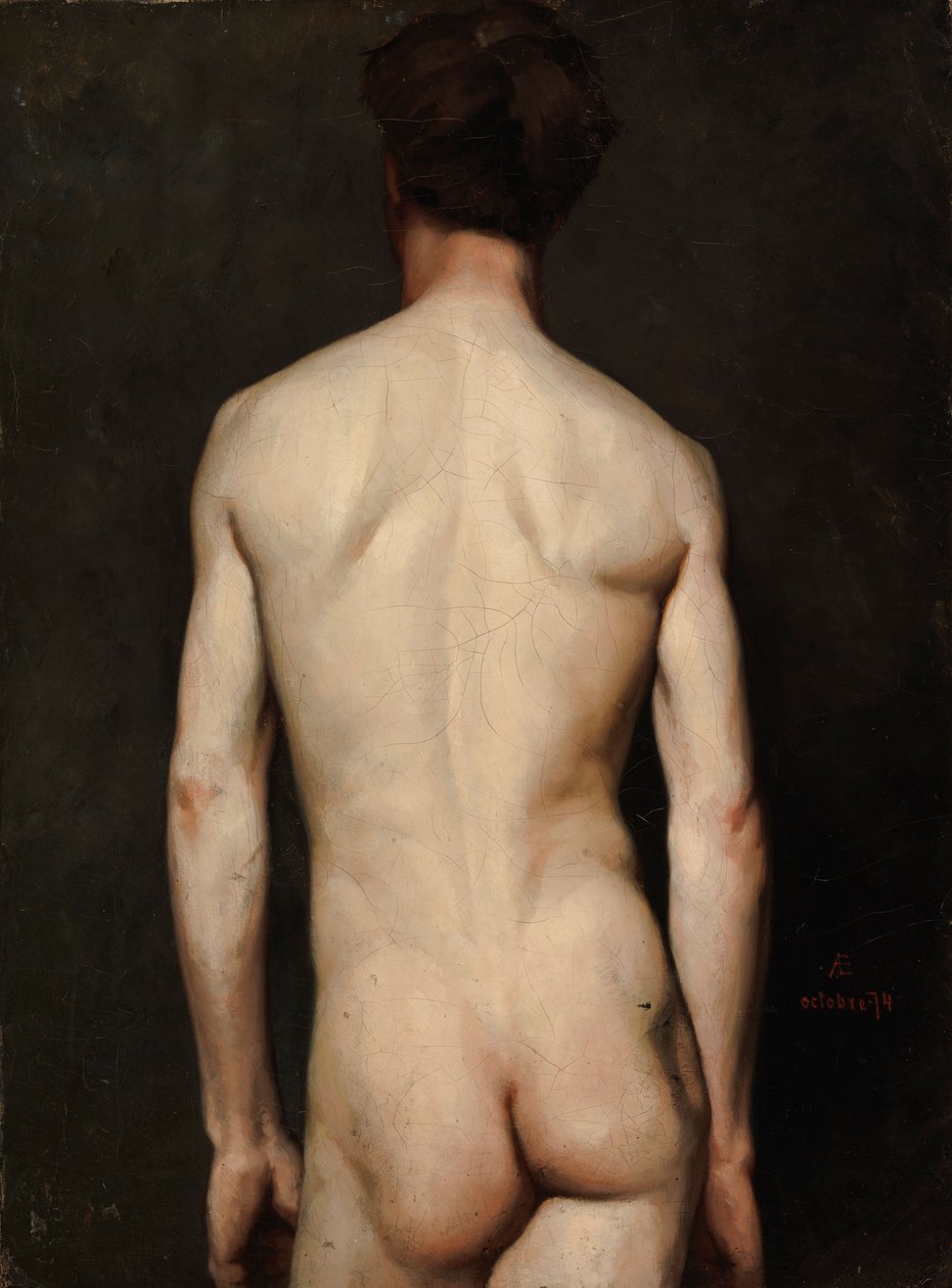 Male Model, Academy Study by Albert Edelfelt