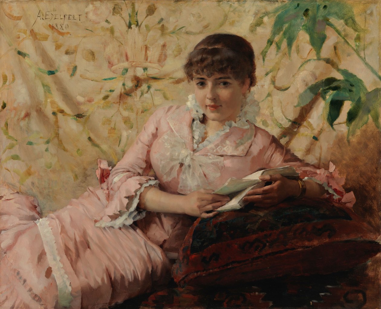 Parisian Reading by Albert Edelfelt