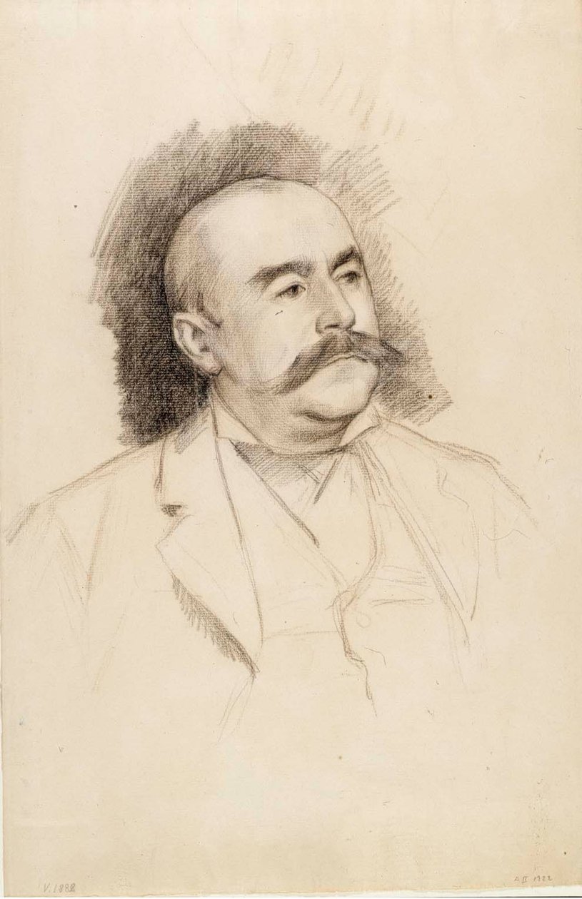 Portrait of Baron A. Portalis, Sketch by Albert Edelfelt
