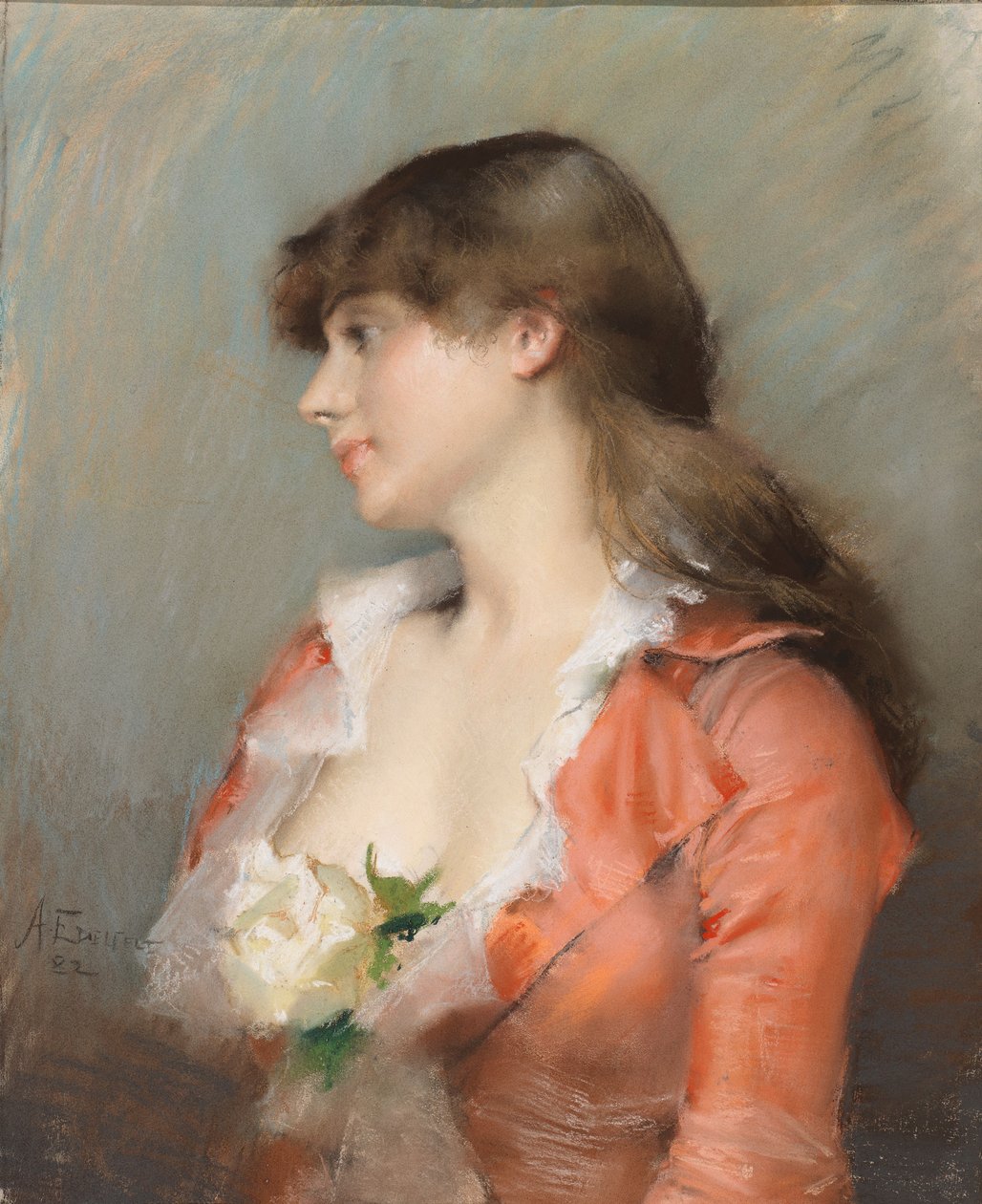 Profile of a Young Woman by Albert Edelfelt