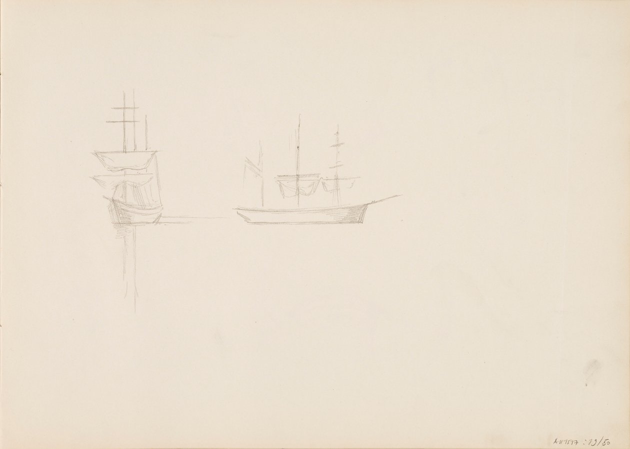 Sailing Ships by Albert Edelfelt
