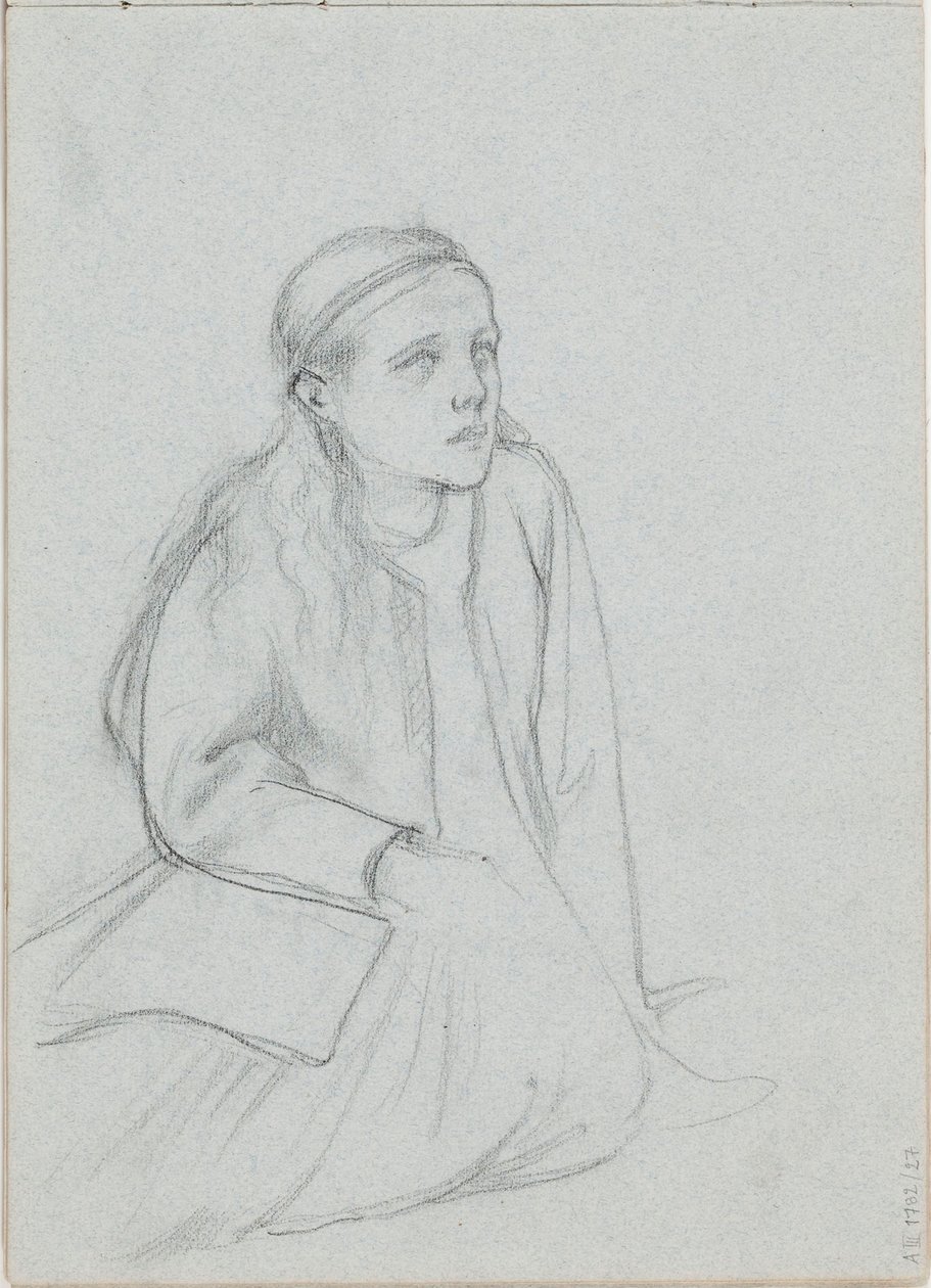 Sketch for Christ and Mary Magdalene, a Finnish Legend by Albert Edelfelt
