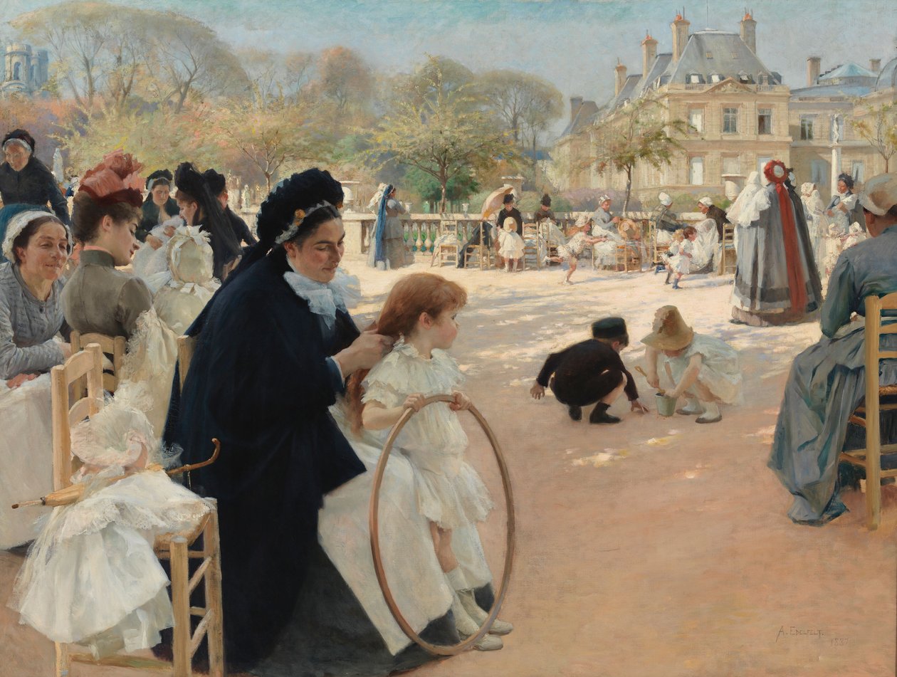 The Luxembourg Gardens, Paris by Albert Edelfelt