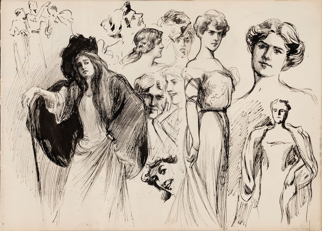 Female Figures by Albert Edelfelt