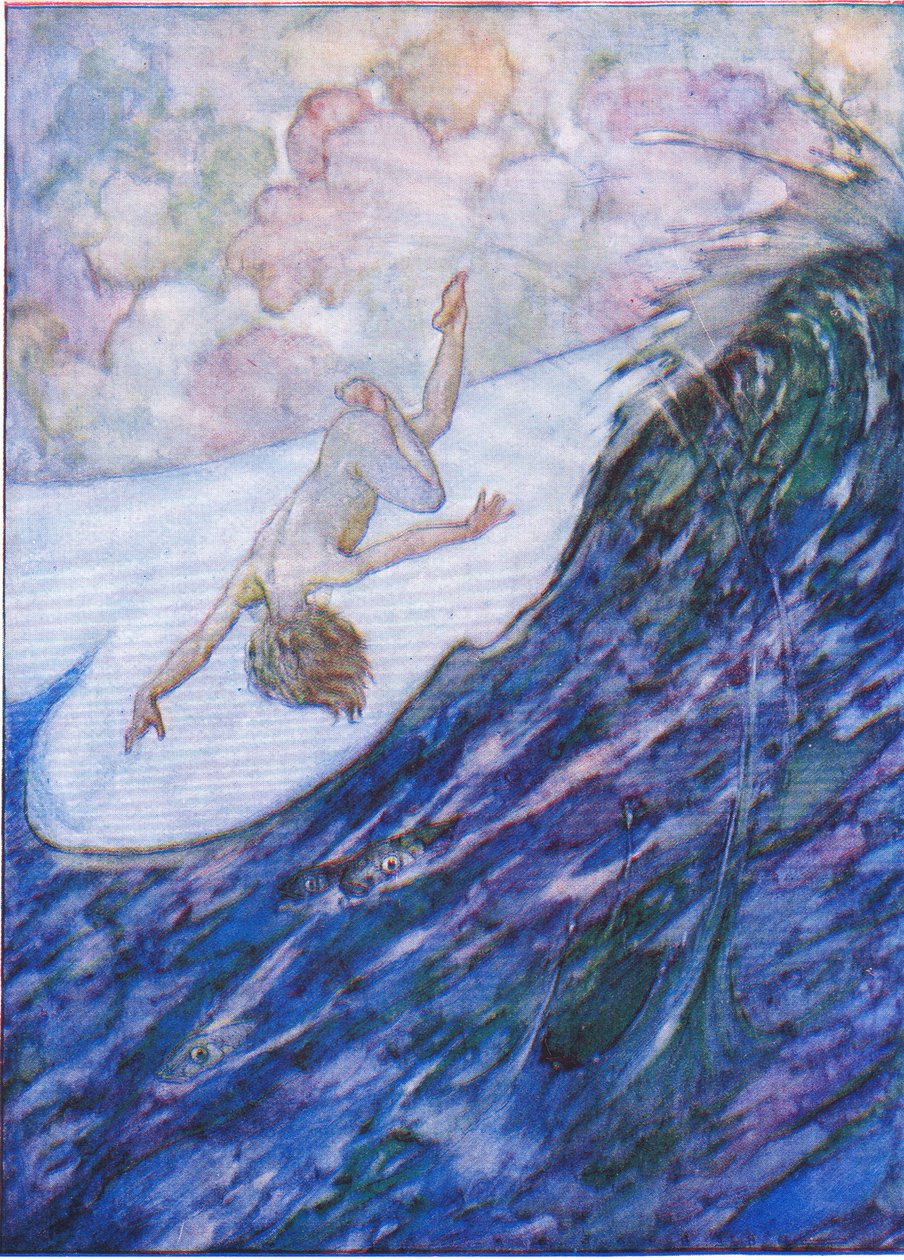 He Gave Three Ships Out of the Water, a Yard High, and Head Over Heels, from The Water Babies Published by Humphrey Milford Oxford University Press, c.1930 by Albert Edward Jackson