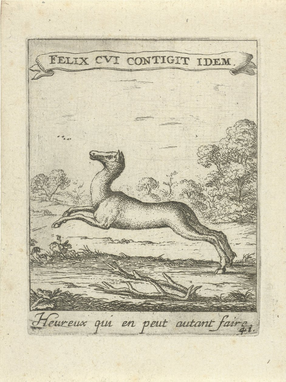 Jumping Deer by Albert Flamen