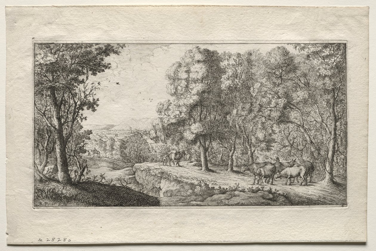 The Road at the Border of the Woods by Albert Flamen