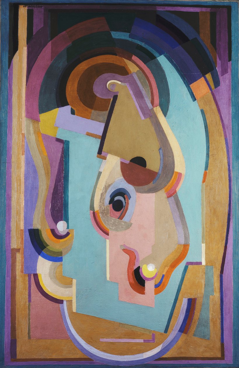 Purple and Green Composition by Albert Gleizes