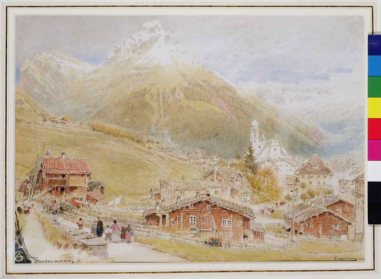 Engelberg, Sunday Morning by Albert Goodwin