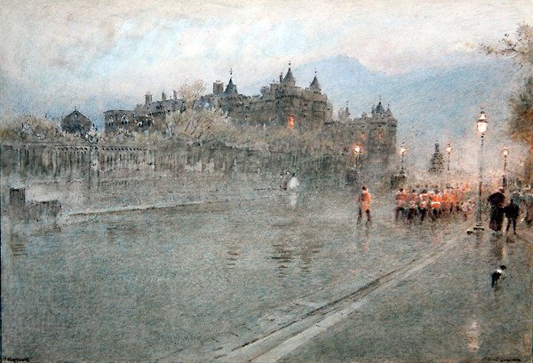 Holyrood, Edinburgh by Albert Goodwin