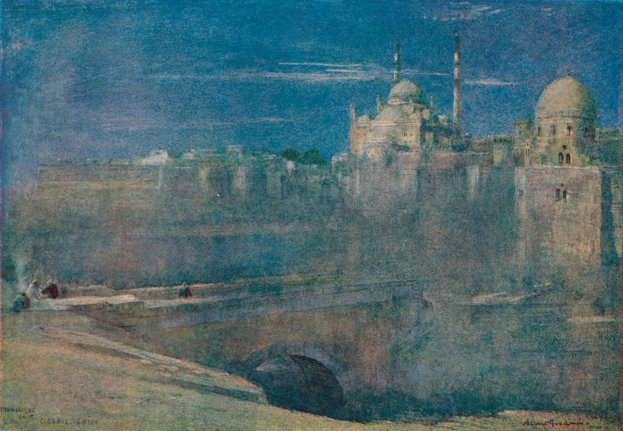 Moonlight on the Citadel, Cairo, c1890 by Albert Goodwin