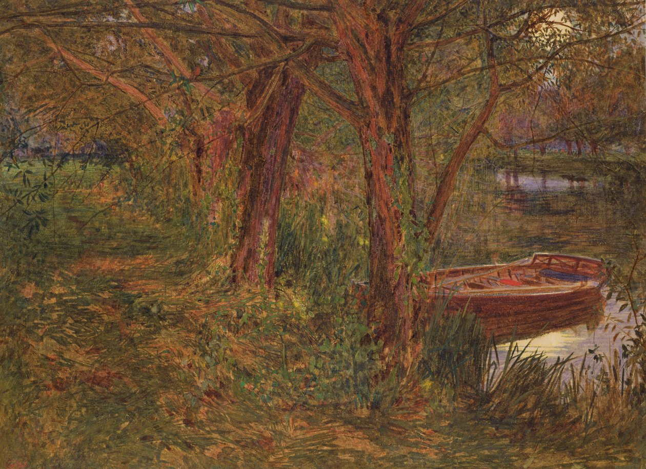 The River at Dusk by Albert Goodwin