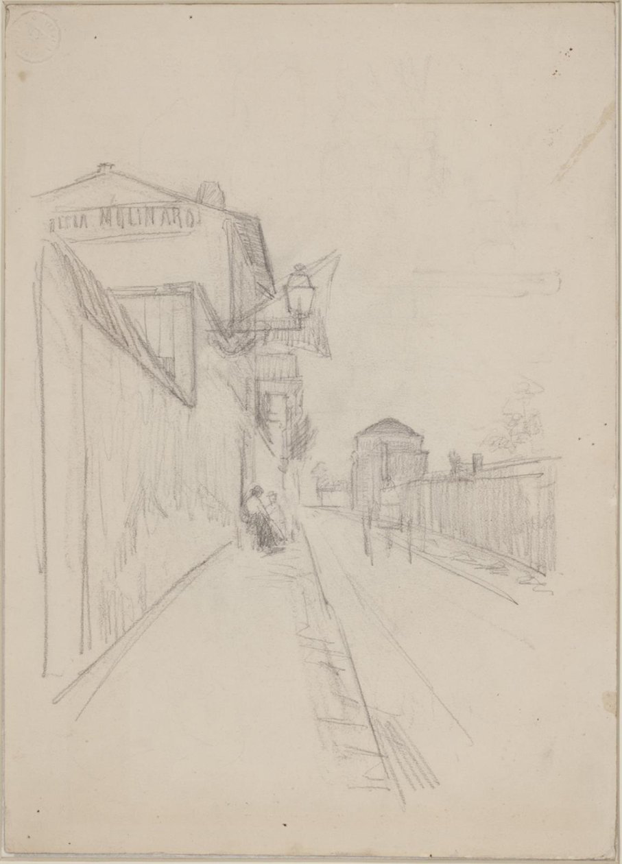 A French Street by Albert Gottschalk
