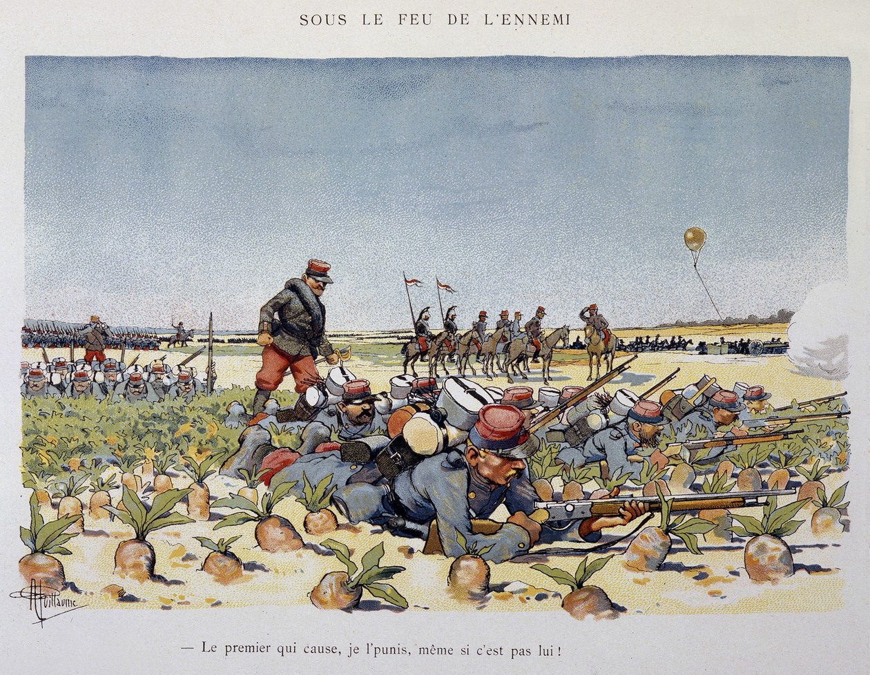 Under enemy fire - the Armee seen by A. Guillaume, circa 1900 by Albert Guillaume