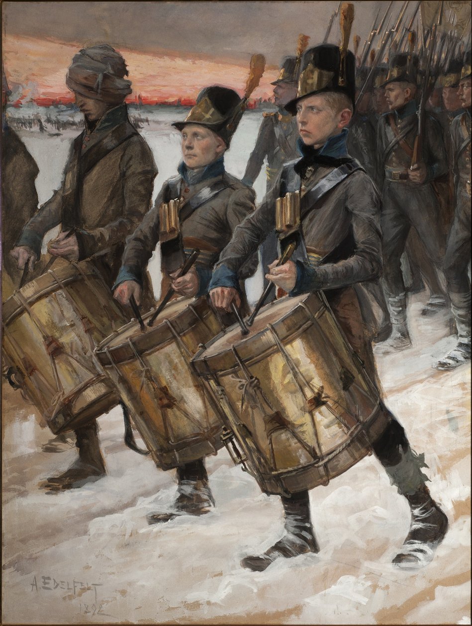 March of the Pori Regiment by Albert Gustaf Aristides Edelfelt