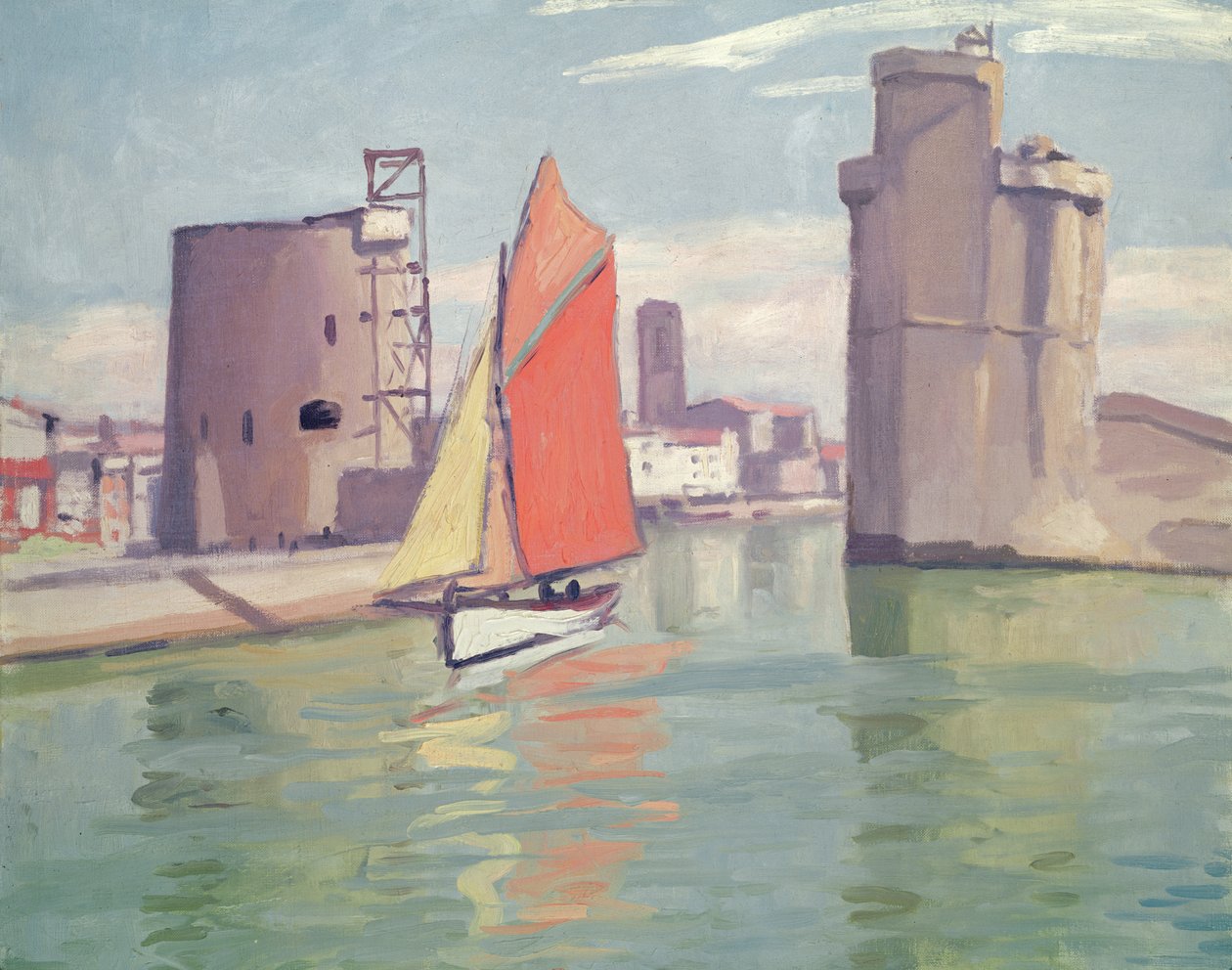 La Rochelle, the two towers of the old port seen from the outer harbour by Albert Marquet