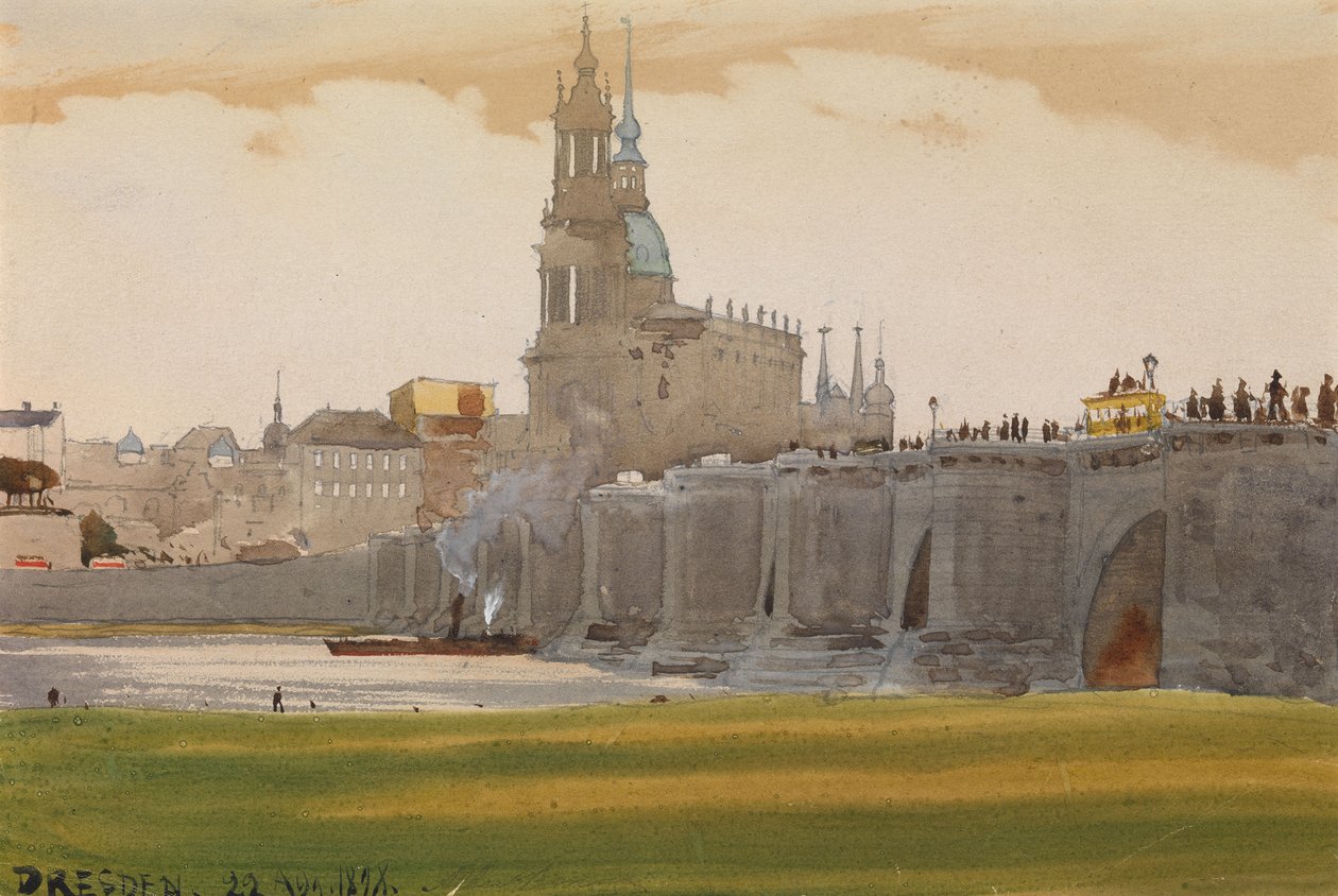 View of Dresden, 1898 by Albert Nikolaevich Benois