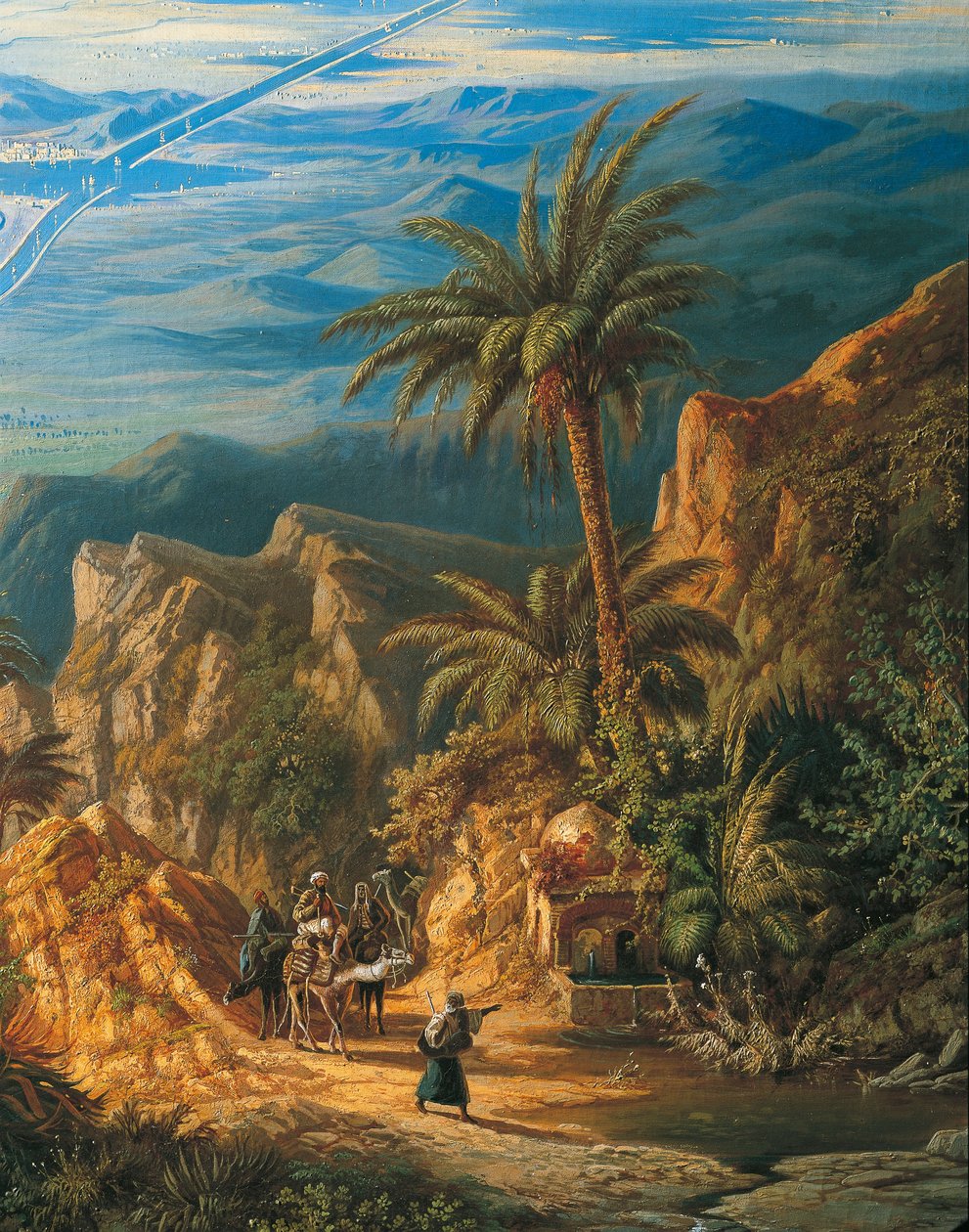 View of Suez Canal, (detail) by Albert Rieger