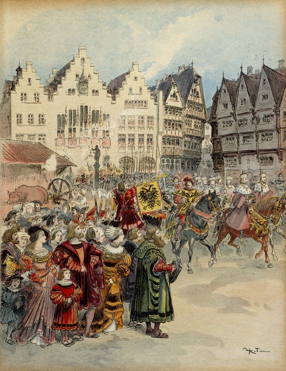 Election of Charles V as Emperor of Germany on 28 June 1519 by Albert Robida