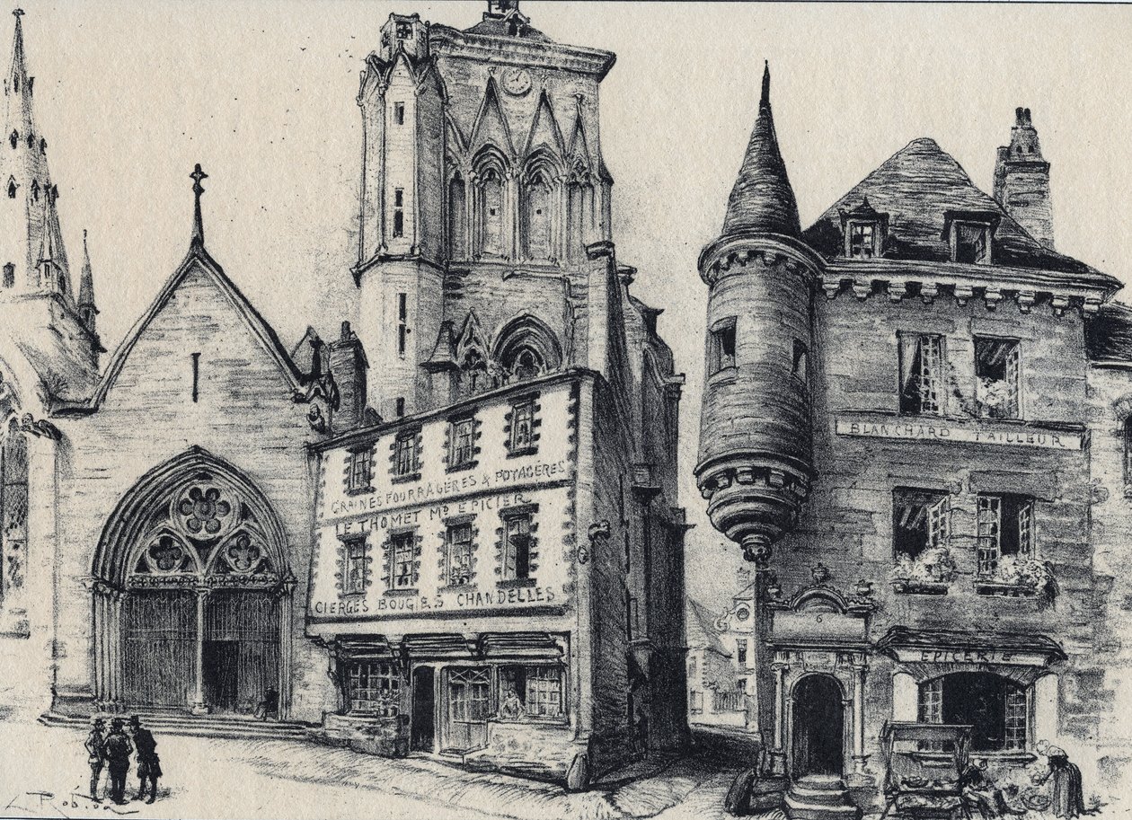 Grand Rue de Guingamp in the Department of the Cotes-d