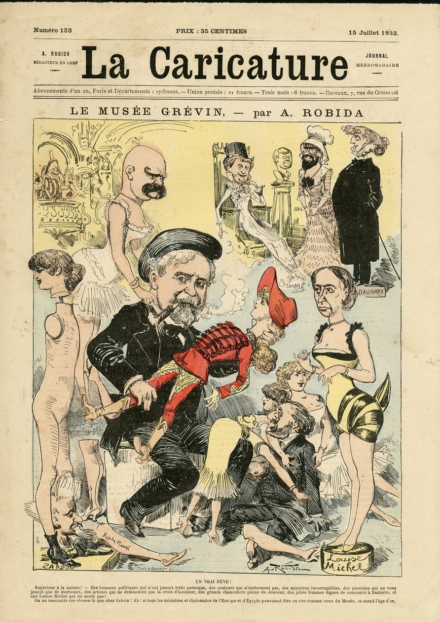 Illustration by Albert Robida for the Cover of La Caricature (1880) by Albert Robida