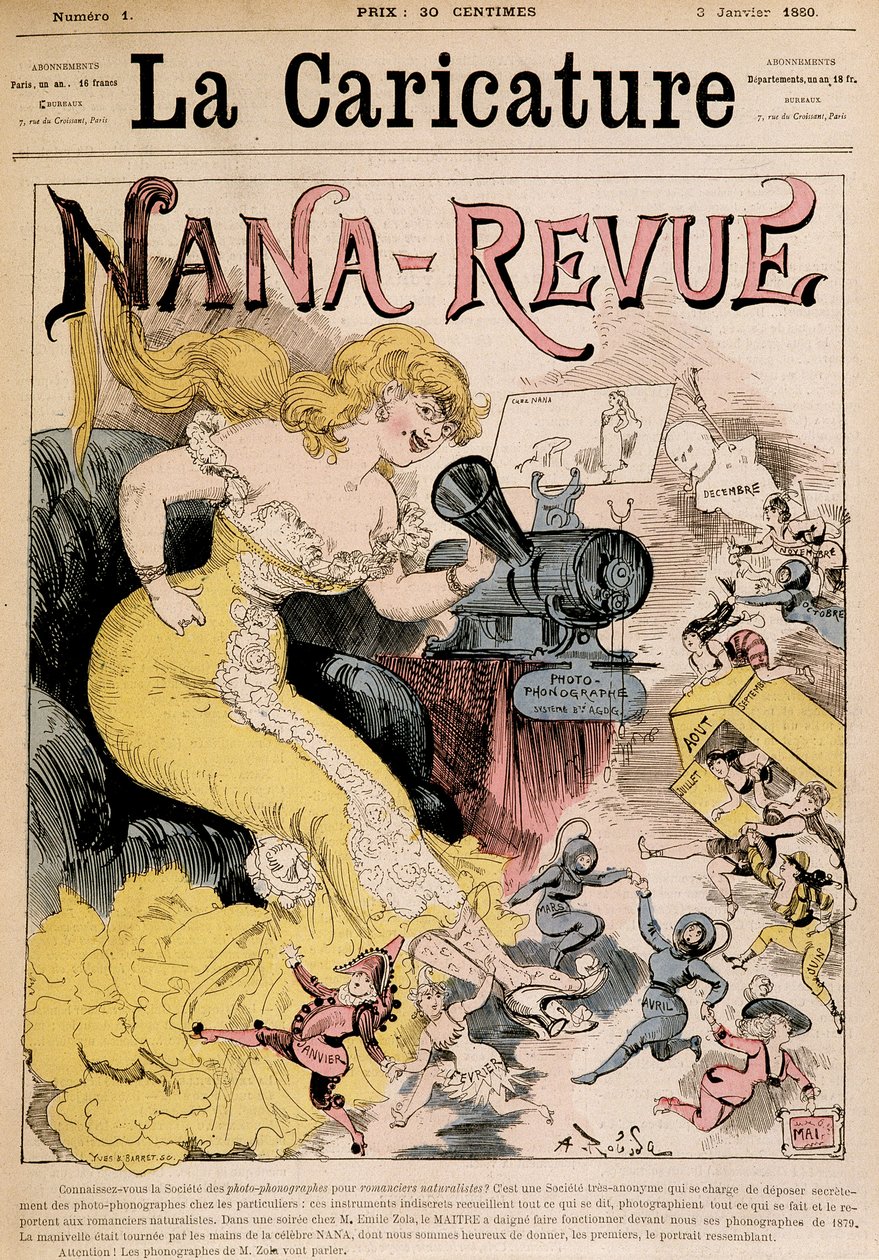 Nana-Revue: Cartoon About Zola and Her Work 