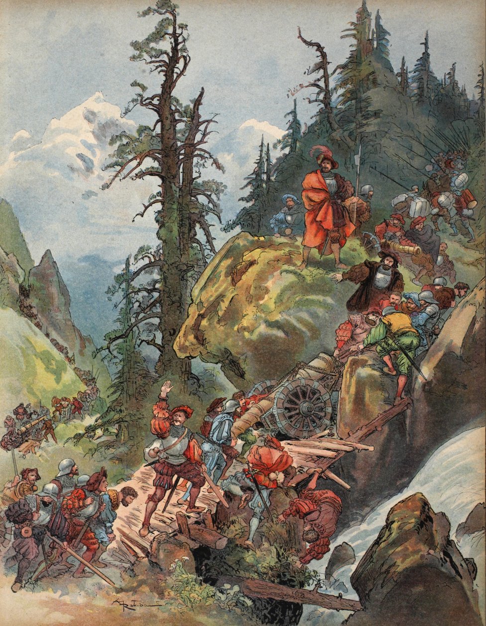 The crossing of the Alps (illustration from 