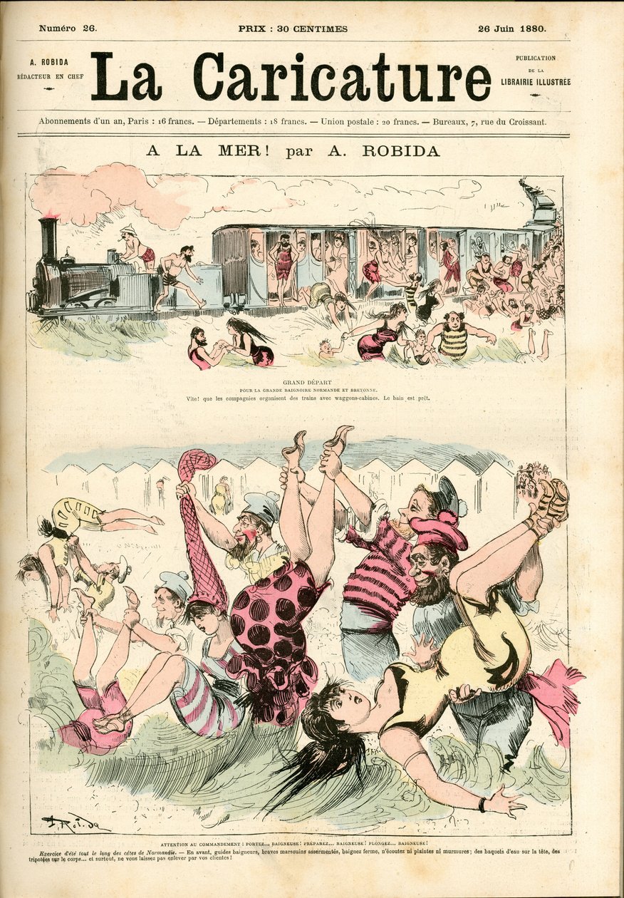 To the Sea! 1880 by Albert Robida: Premium art reproduction