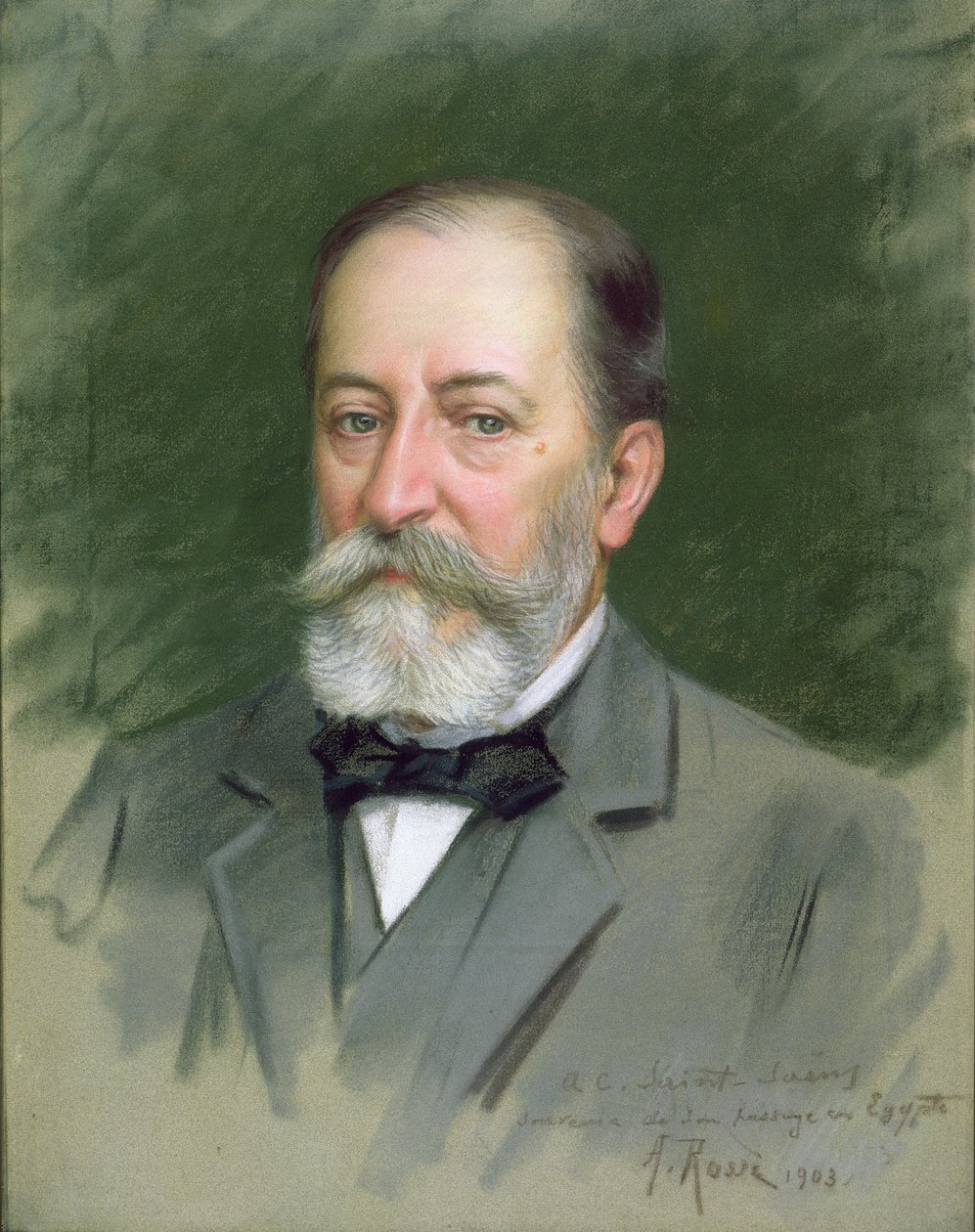 Portrait of Camille Saint-Saens (1835-1921) 1903 by Alberto Rossi