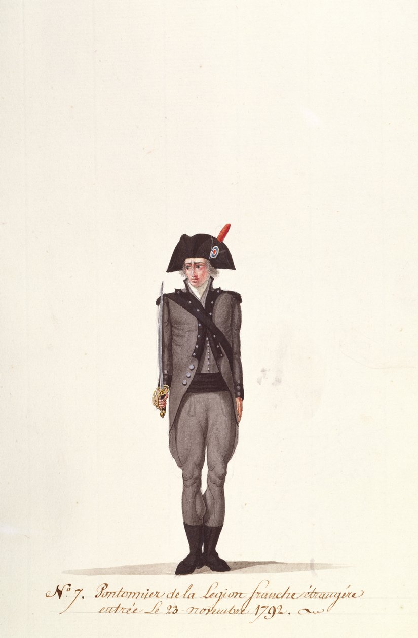 A Pontoneer of the French Foreign Legion, from Coppetiers, 23rd November 1792 by Albertus Gregorius