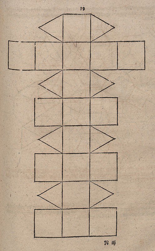 Net Unfolding of a Small Rhombicuboctahedron by Albrecht Dürer