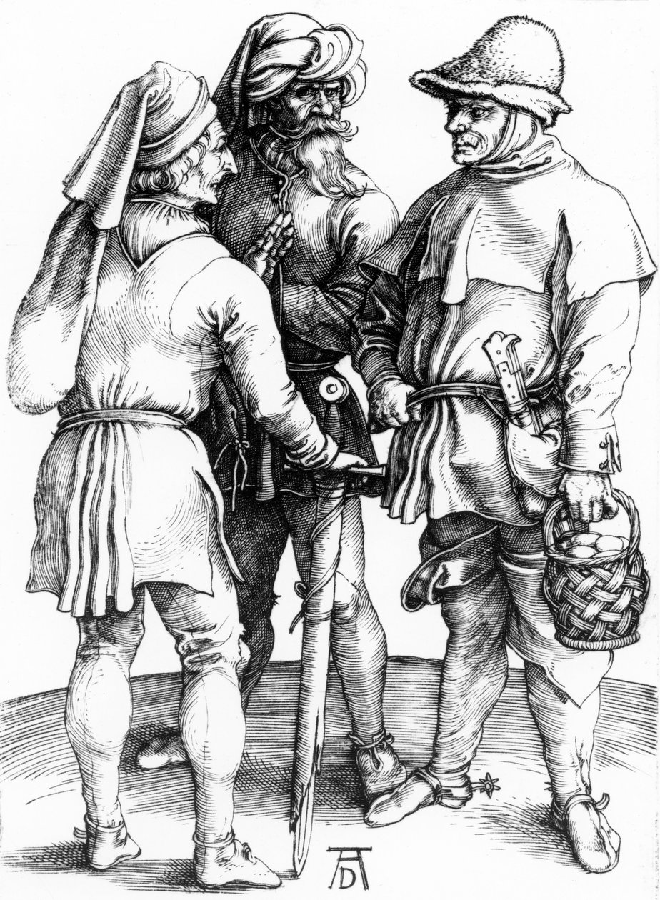 Three Peasants in Conversation by Albrecht Dürer