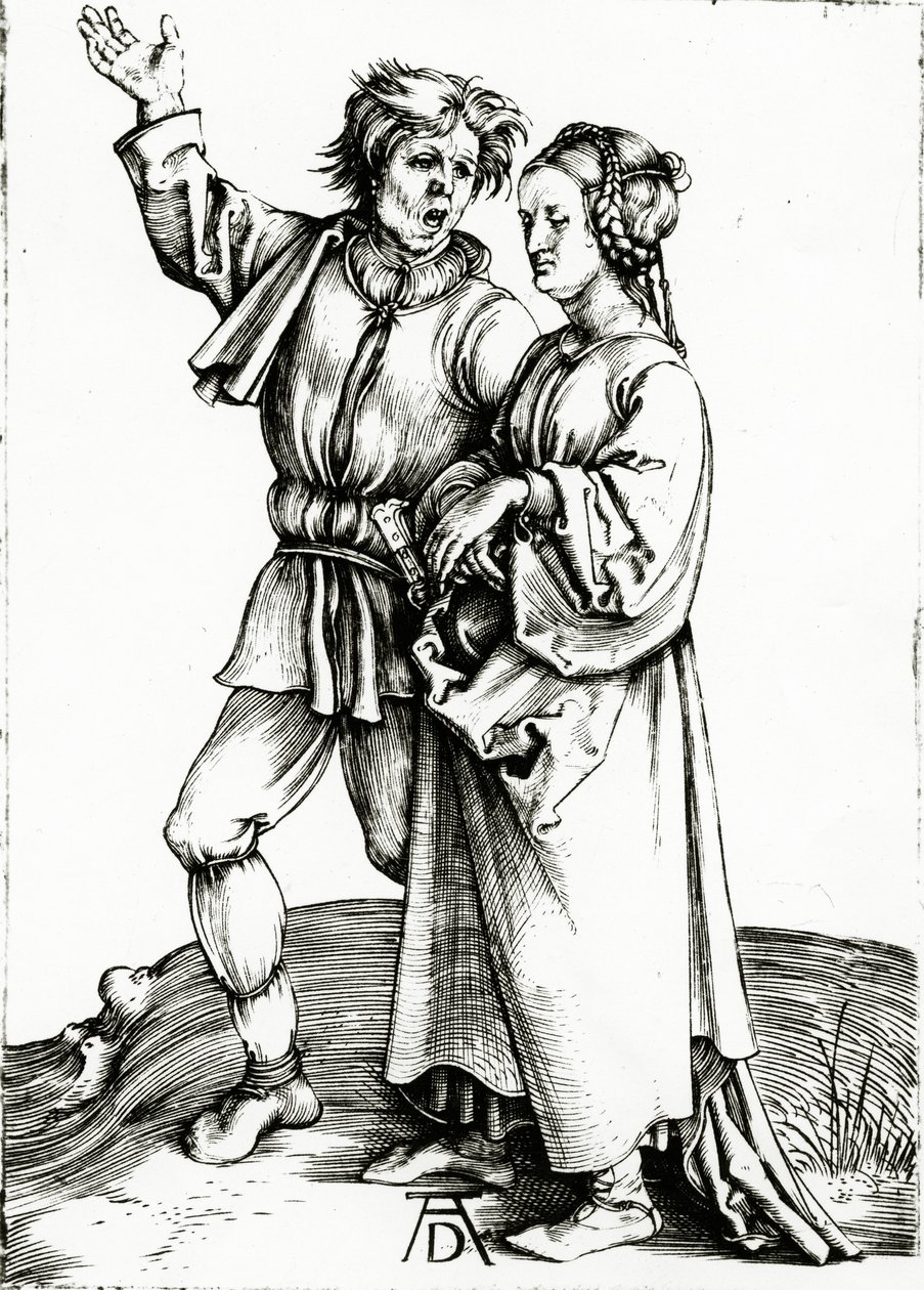 A Rustic Couple by Albrecht (after) Durer or Duerer