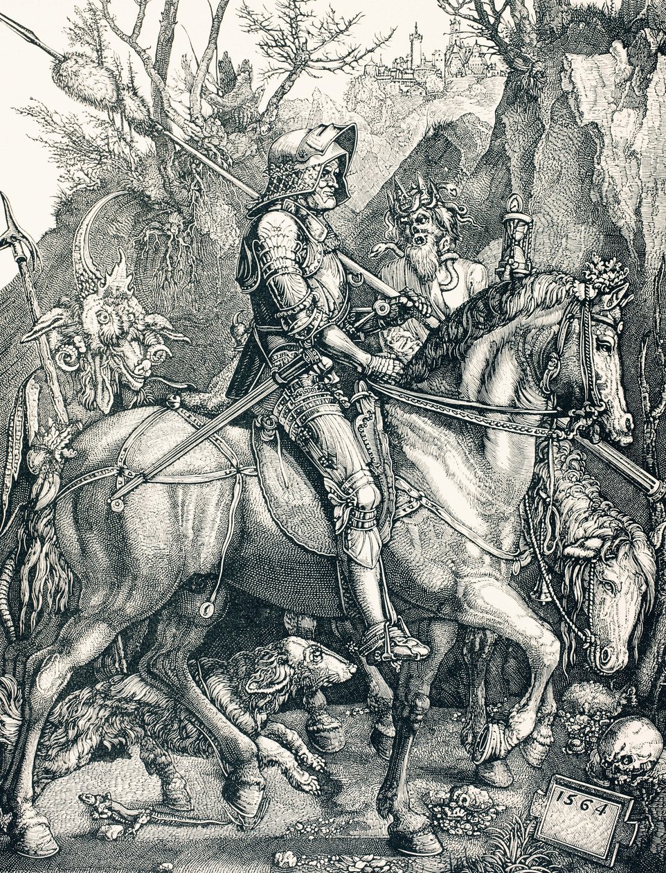 The Knight of Death, c.1880 by Albrecht (after) Durer or Duerer