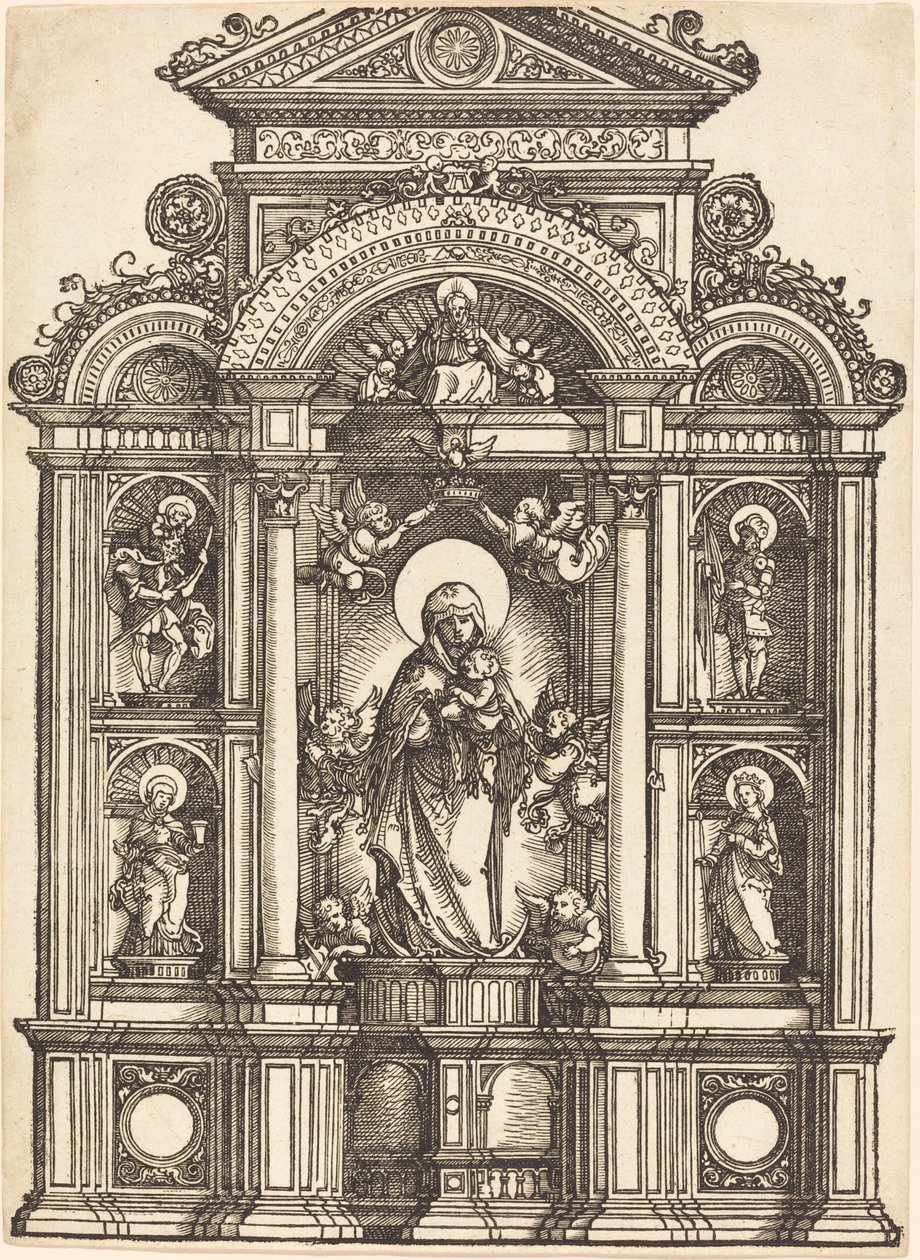Altar with the Virgin and Child and Saints Christopher, Barbara, George, and Catherine by Albrecht Altdorfer