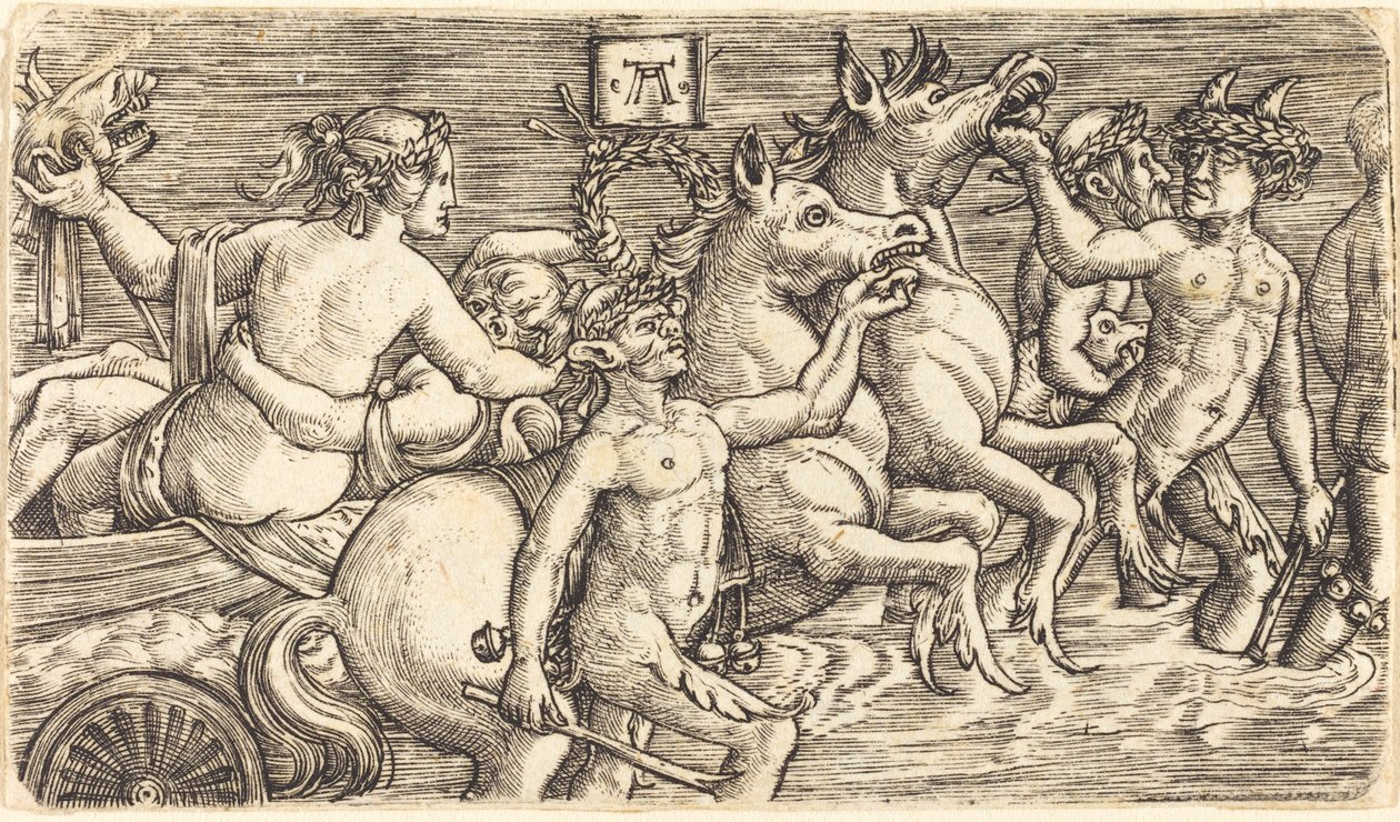 Lovers led by Seagods on Triumph by Albrecht Altdorfer