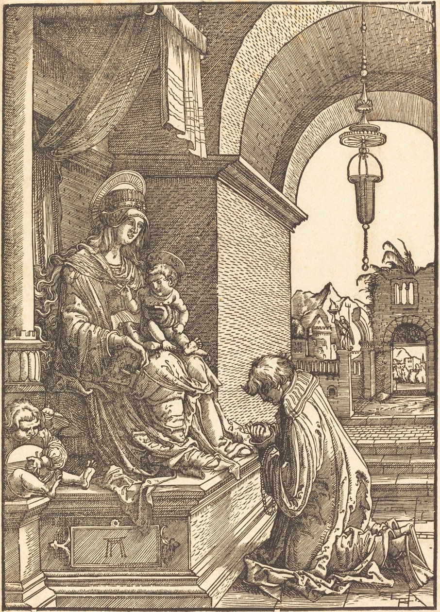Suppliant Kneeling before the Virgin and Child by Albrecht Altdorfer