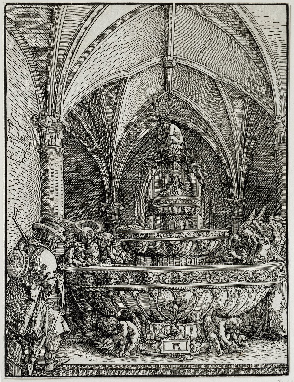 The Holy Family at the Fountain by Albrecht Altdorfer