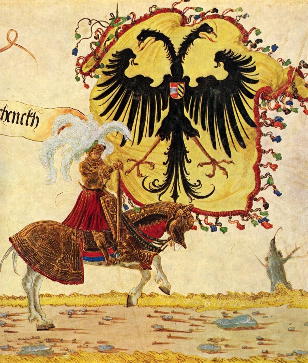 Triumphal Procession of Emperor Maximilian, Scene: Imperial Banner and Sword (detail) by Albrecht Altdorfer