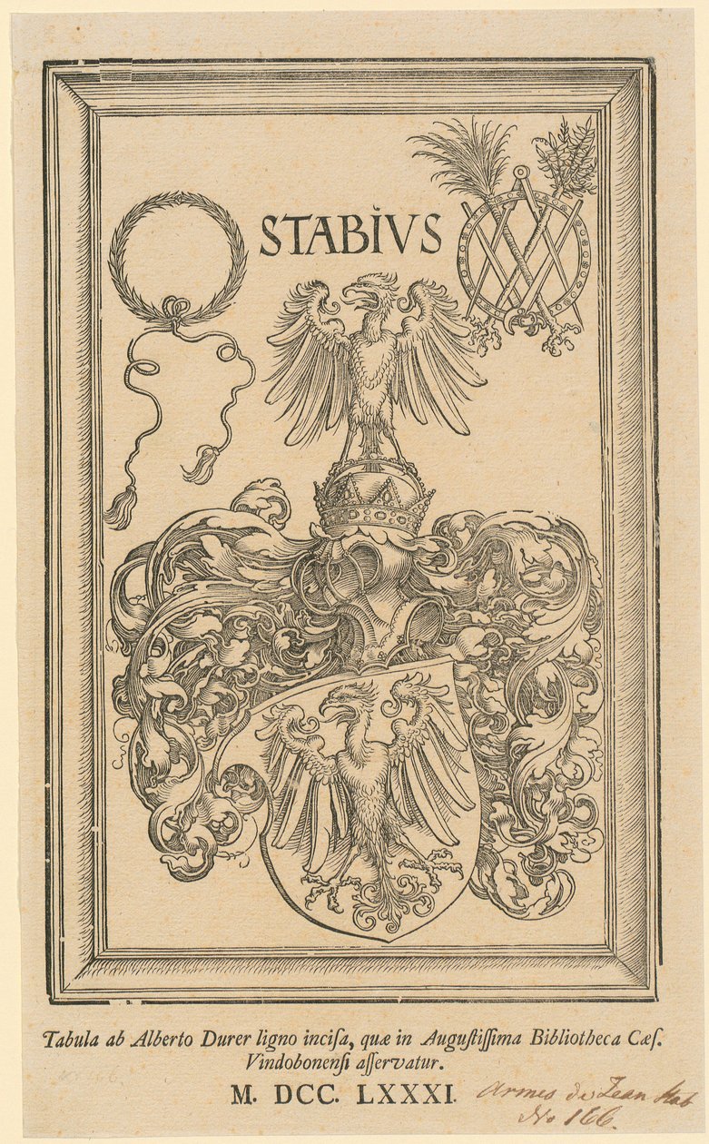 Allegory with the Coats of Arms of the Empire and the City of Nuremberg by Albrecht Dürer