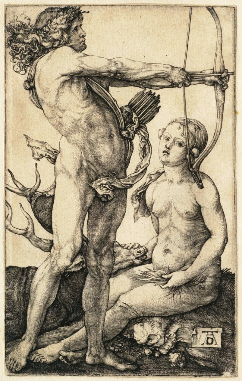 Apollo and Diana by Albrecht Dürer