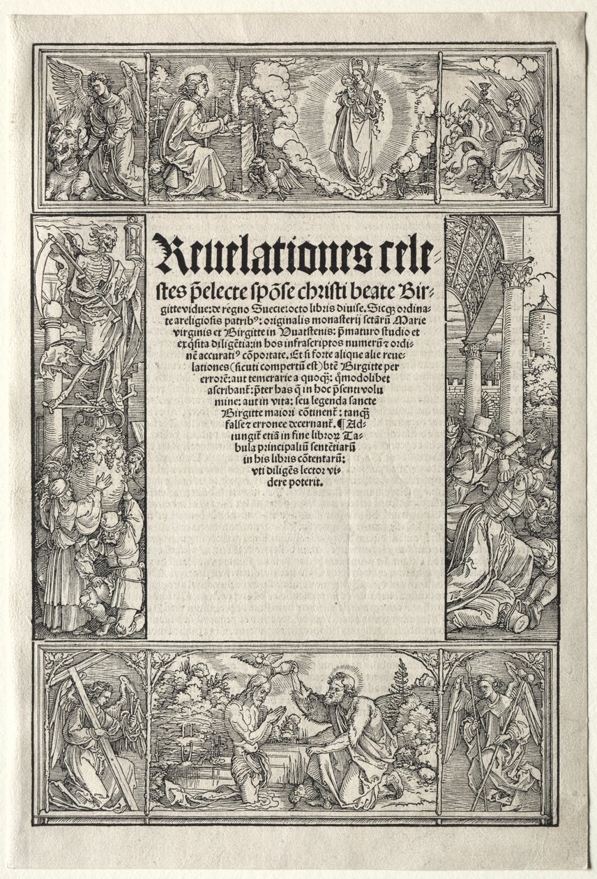 Border - with The Baptism of Christ by Albrecht Dürer