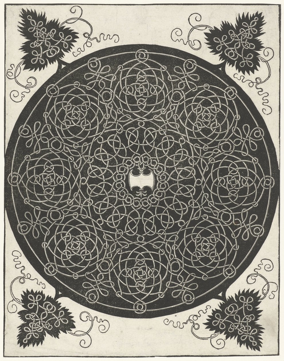 Embroidery Sample with Axe-shaped Shield by Albrecht Dürer