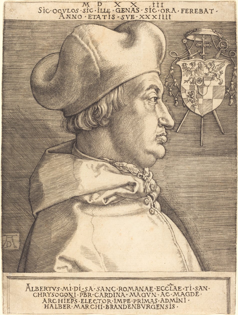 Cardinal Albrecht of Brandenburg ("Large Cardinal") by Albrecht Dürer