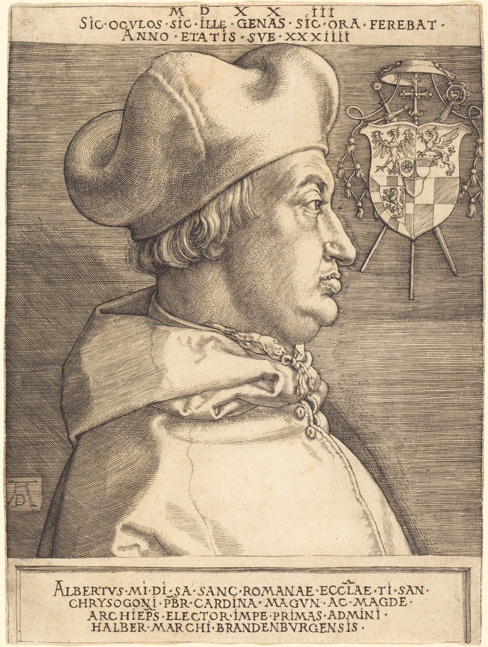 Cardinal Albrecht of Brandenburg ("Large Cardinal") by Albrecht Dürer